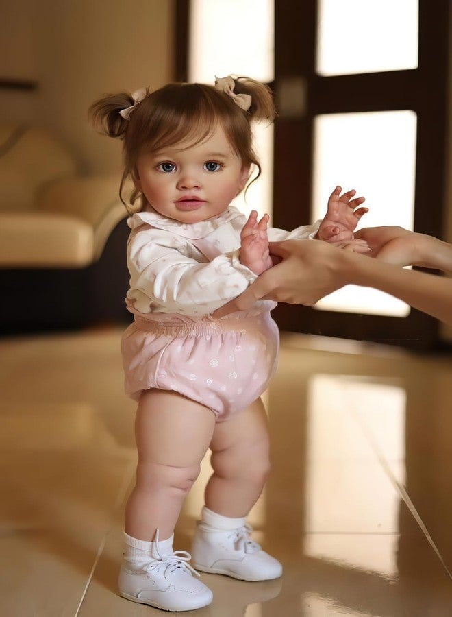 TERABITHIA 26Inches Soft Cuddly Body Realistic Reborn Toddler Dolls Lifelike Newborn Baby Collectible Art Doll for Girls, Safe for Kids Age 3+ - Image 1